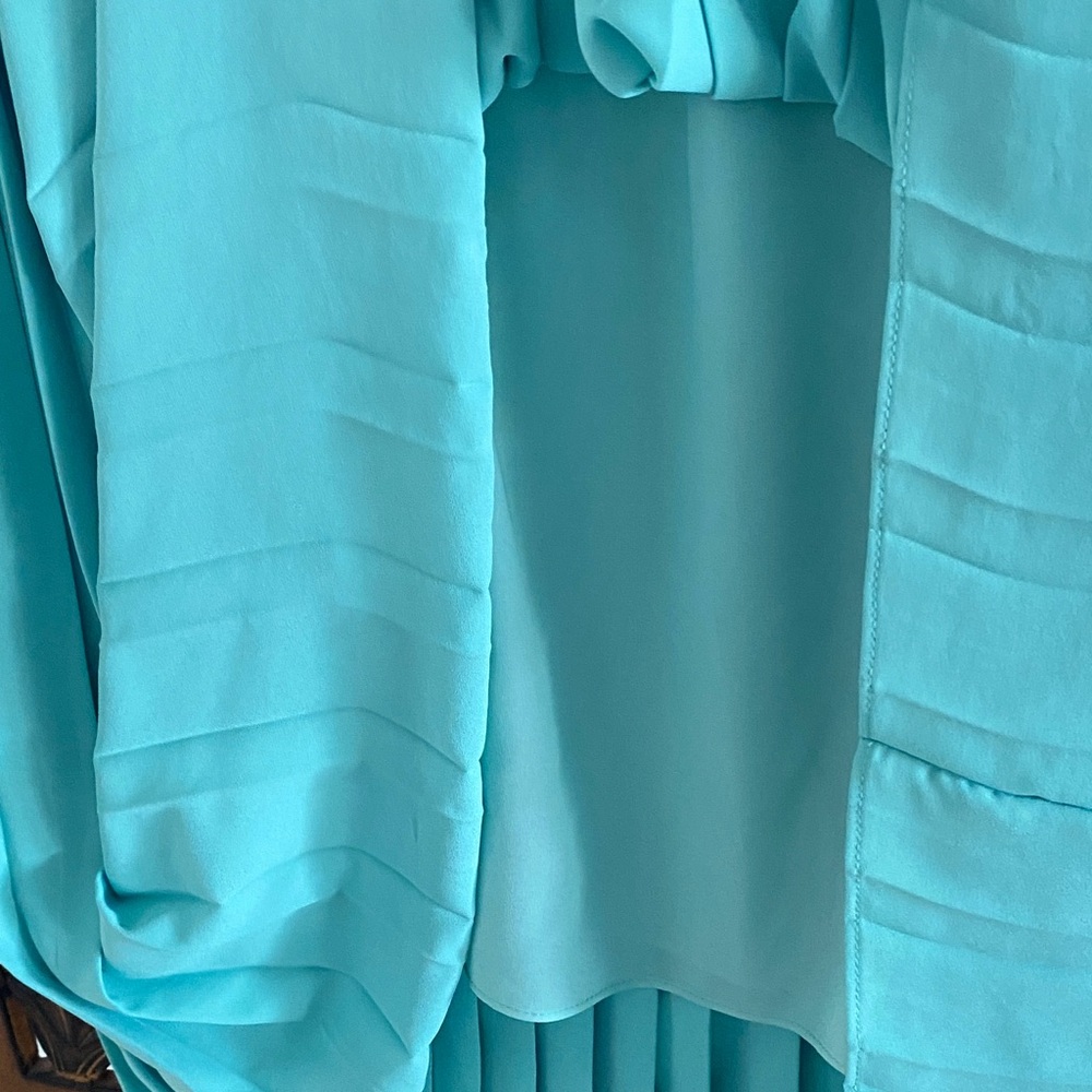 BCBGMaxAzria Teal Ruffle Dress - Picture 5 of 5